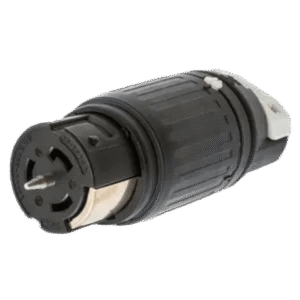 Hubbell hubcs8364c Conector Industrial de Bloqueo / 50A 3-Fases Delta 250V CA / 3-Polos 4-Hilos/ Conector Hembra / Color Negro y Blanco