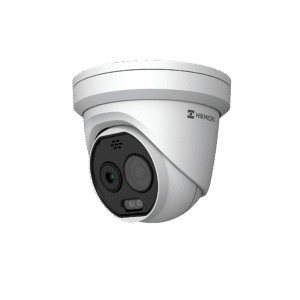 Hikvision hm-td1218-2/g0/t1a Bala IP Dual / Térmica 9.7 mm (160 x 120) / Óptico 8 mm (4 Megapixel) / Detección de Personas 285 Mts / 40 mts IR / Exterior IP67 / PoE / Termométrica / Detección de Temperatura (Fuego) / Sirena y Luz / Micro SD 32 GB In