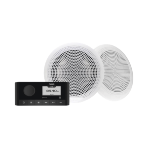 Garmin 100240550 Sistema de estero marino MS-RA60 con dos bocinas de diseño clásico incluidas.