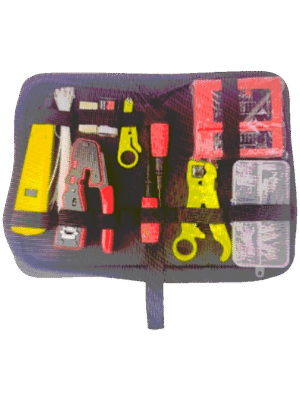 TCE LN-NET-TK-80 - Kit de Herramientas para Instalación de Redes Pass-Through, Crimpadora RJ45, Probador de Cables, Pelacables y Accesorios