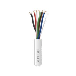 Genesis 21061101/1000 Bobina de 305 Metros / Cable de Cobre / 6 x 22 AWG / Riser / Tipo CMR-CL3R / Para Aplicaciones de Control de Acceso / Alarmas de Intrusión / Automatización / Interfonos y TV Porteros