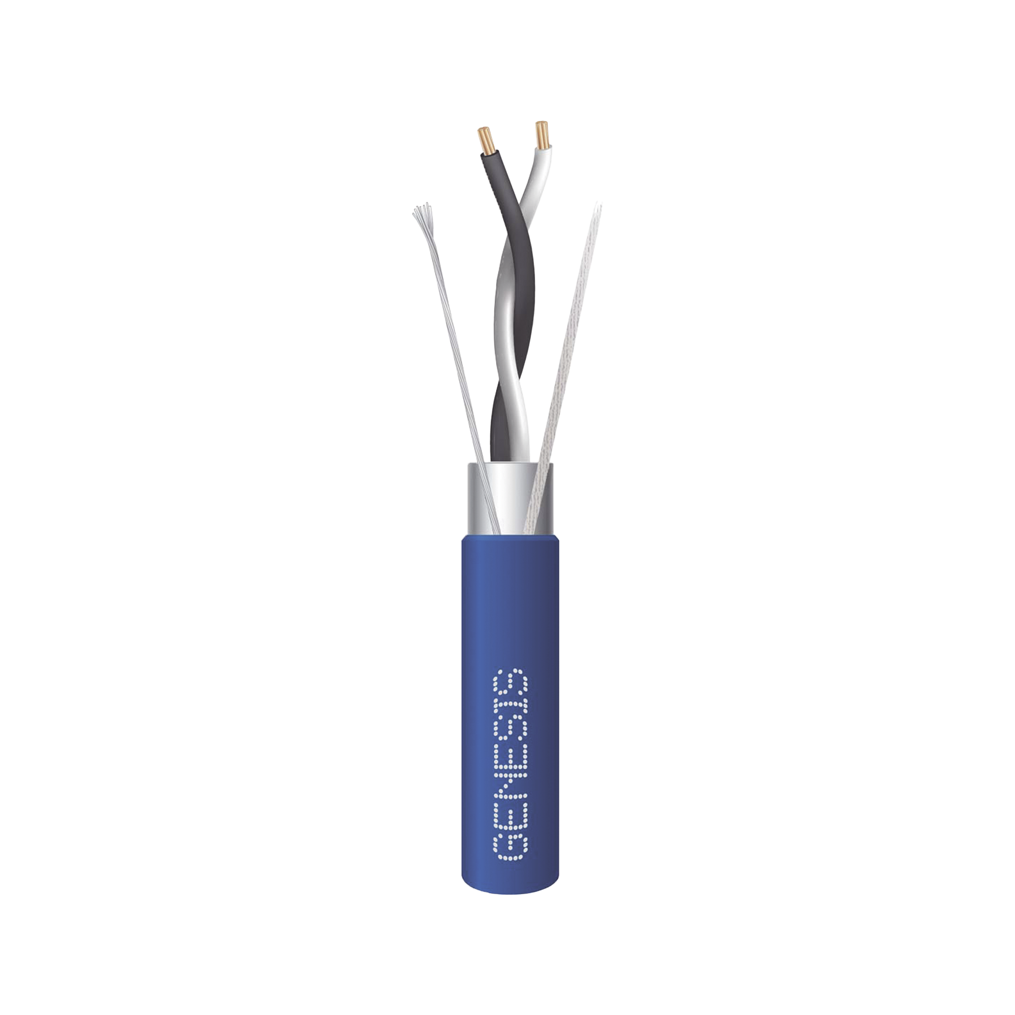 Genesis 33202106 Bobina de 305 Metros / Cable 2 x 22 AWG / Color Azul / Blindado / Plenum / Trenzado para Aplicaciones de Transmisión de Datos a Alta Velocidad para Automatización, EIA-485, BACnet y otros Sistemas de Comunicación