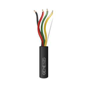 Genesis 4157-1008 Carrete de Cable 305 Metros / 4 x 18 AWG / Cable DIRECT BURIAL / Para uso en Intemperie / Uso en Aplicaciones en Sistemas de Detección de Incendio, Sistemas de Evacuación, Control de Acceso