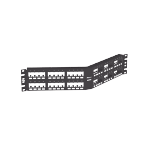 Panduit cppa48fmwbly Panel de Parcheo Modular Mini-Com (Sin Conectores), Angulado Instalación la Ras, Sin Blindaje, de 48 puertos, 2UR