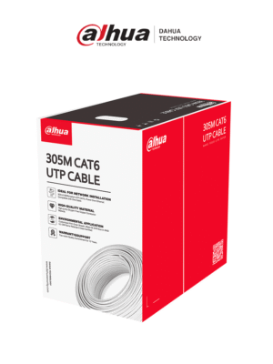 DAHUADH-PFM920I-6UN-C-white- Bobina de Cable UTP Cat 6 100% Cobre/ Color Blanco/ 305 Metros/ para Interior/ Ideal para Redes y Video/ Certificado CPR Eca Retardante/ Estandares Q/DXJ 067-2019, EN50575-2014/ LSZH/