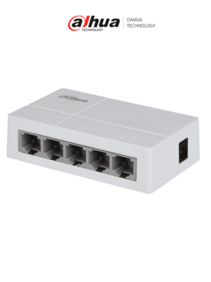 DAHUA DH-SF1005L - Switch para Escritorio 5 Puertos Fast Ethernet con velocidad de transmisión de 10/100 Mbps en un diseño compacto. Su capa 2 soporta un switching de hasta 1 Gbps y una velocidad de reenvío de 0.744 Mbps. #SwitchDpxv #VolDH