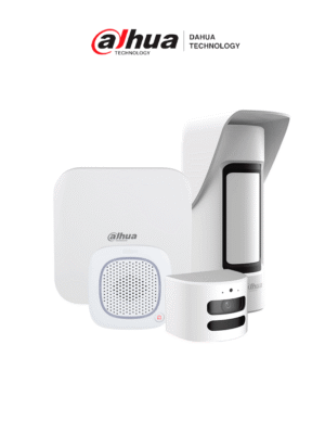DAHUA ARC3800H-W2-KIT - Paquete de sistema de alarma inalámbrica, Incluye: panel de alarma HUB2, sirena inalámbrica con audio bidireccional, PIR para exterior y su módulo de cámara HD #LoNuevo