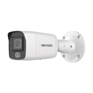 Hikvision ds-2cd3047g2-ls(c) Bala IP 4 Megapixel / Imagen a Color 24/7 (ColorVu) / Lente 2.8 mm / Luz Blanca 40 mts / Exterior IP67 / WDR 130 dB / Audio y Alarma I/O / Captura Facial / ONVIF / Micro SD