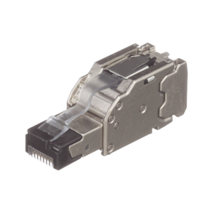 Panduit fps6x88mtgx Plug RJ45 Blindado, Instalación Recta, Terminación en Campo Certificable, Compatible con Cat5e, Cat6 y Cat6A, Color Plata, Paquete de 10 Piezas