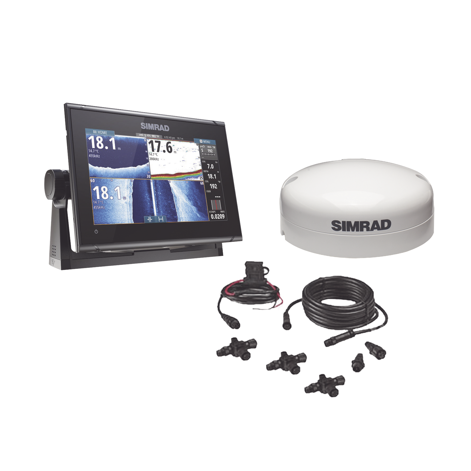 Simrad go9-gpskit Kit de pantalla multifuncional GO9 con kit NMEA2000 y antena GS25