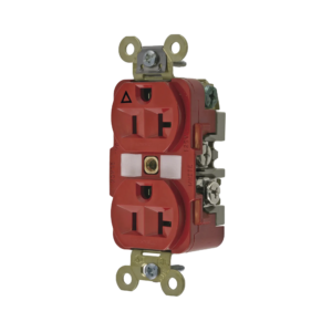 Hubbell hub-ig5362r Contacto Dúplex Conexión a Tierra Aislada/ 20 A 125 V/ 2 polos 3 Hilos/ Color Rojo/ Nema 5- 20R/ Grado Industrial.