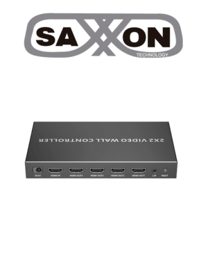 SAXXON LKV104VW- Controlador de Pantallas de 2 x 2/ Resolución 1080p a 60 Hz/ Distribuye 1 Entrada HDMI en 4 Pantallas/ Múltiples salidas de video/ 1 Salida de Audio/ Facil Instalación/