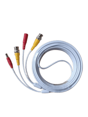 TCE LMG-BNC10W-Cable Coaxial Armado de 10 Metros para Video y Energía / Color Blanco / Soporta Cámaras HD / Conectores BNC y de Energía / Soporta: AHD/CVI/TVI/CVBS