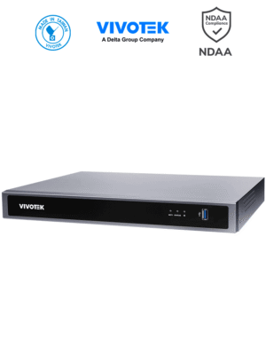 VIVOTEK ND9326P - NVR 8 canales con 2 bahías y 8 puertos PoE FE RJ45, además de 1 puerto GE RJ45, ciberseguridad Trend Micro, Deep Search y Smart VCA Search, compatible con NDAA y ONVIF. #VTX