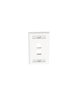 PANDUIT NK2FWHY - Faceplate de pared / 2 puertos / Color Blanco /La placa frontal NetKey es compatible con un módulo Keystone