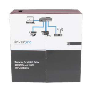 Linkedpro By Epcom procat5extlitedj Bobina de Cable UTP 305 m, Cat5e Con DOBLE FORRO, para Exterior, CLIMAS EXTREMOS, Color Negro