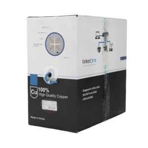 Linkedpro By Epcom procat6ar Bobina de cable U/UTP Cat6A de 305 mts, Color Azul, CMR, soporta 10G-BaseT para transmisión de frecuencias de hasta 500MHz, UL