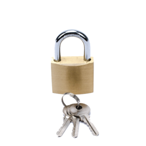 Precision psta01003 Candado de Latón Cuerpo 40 x 40 mm Con 3 Llaves. Diam. de Perno: 6.2 mm