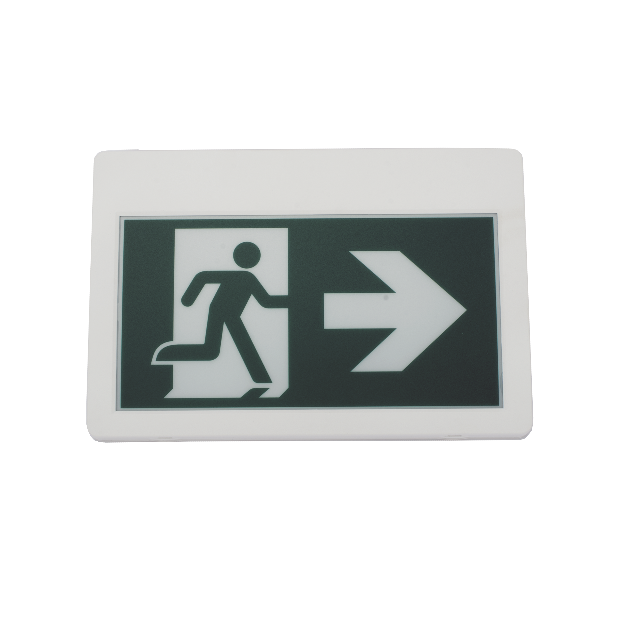 Sfire sf800mw Letrero LED de Señalización de salida Hombre Corriendo/ Alto brillo / Uso en pared, lateral o techo / Batería de Respaldo Incluida con hasta 120 minutos de duracion