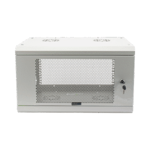 Linkedpro sr1906lh3pw Gabinete de Pared de 6U con Puerta Perforada, 455 mm de Profundidad Total, Rack de 19, Acero Reforzado Color Gris Mate