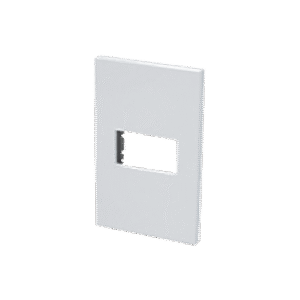 Surtek sysp600b Placa de policarbonato con base de acero para 1 módulo 1/3 color blanco.