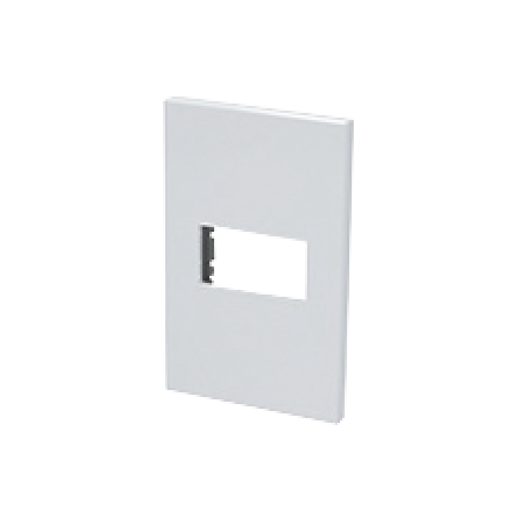 Surtek sysp600b Placa de policarbonato con base de acero para 1 módulo 1/3 color blanco.