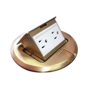 Thorsman thmcprb Mini caja de piso redonda de 2 contactos color bronce (11000-12101)