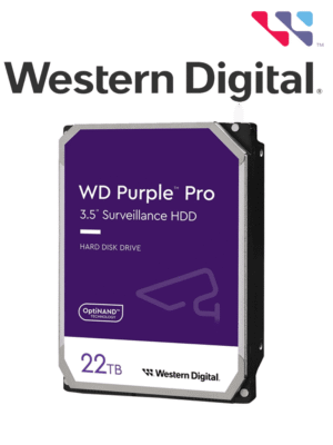 WESTERN DIGITAL WD221PURP - Disco Duro de 22 TB / Purple PRO / Videovigilancia / Sata 6 Gb/s / Caché de 512MB / 3.5"