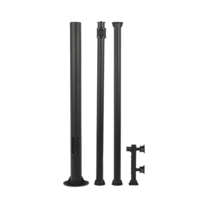 Syscom Video xgapole6ms Poste Seccionado de 6 Metros / Tubos Mas Gruesos / Especializado para la Instalación de Videovigilancia / Incluye Base de Cimentación y Brazo para Cámara PTZ / Color Negro