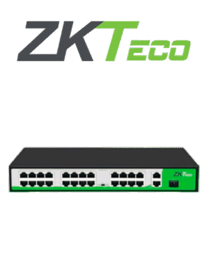 ZKTECO PE242300C - Switch de 24 Puertos Fast Ethernet PoE , Estándar AF - AT , 2 Puertos RJ45 10/100/1000M + 1 Puerto SFP*1000 , PoE+ hasta 30W por puerto , 250 mts sobre UTP CAT 6 #HD1