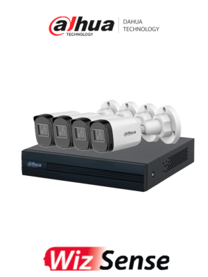 DAHUA KIT/XVR1B08-I/4-B1A21N-U - Kit de Videovigilancia con DVR Cooper-I WizSense, IA, 8 canales +2 IP o Hasta 10 Canales IP y 4 cámaras B1A21-U de 2MP. Graba en H.265+ y permite búsqueda de humanos y vehículos con SMD Plus. #OIM