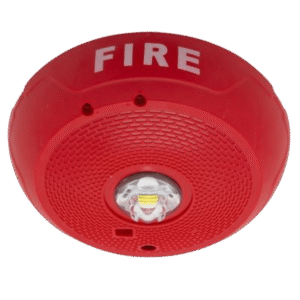 System Sensor scrled Lámpara LED Estroboscópica, Montaje en Techo, Nivel de Candelas Seleccionable, Color Rojo, Nuevo Diseño Moderno y Elegante y Menor Consumo de Corriente