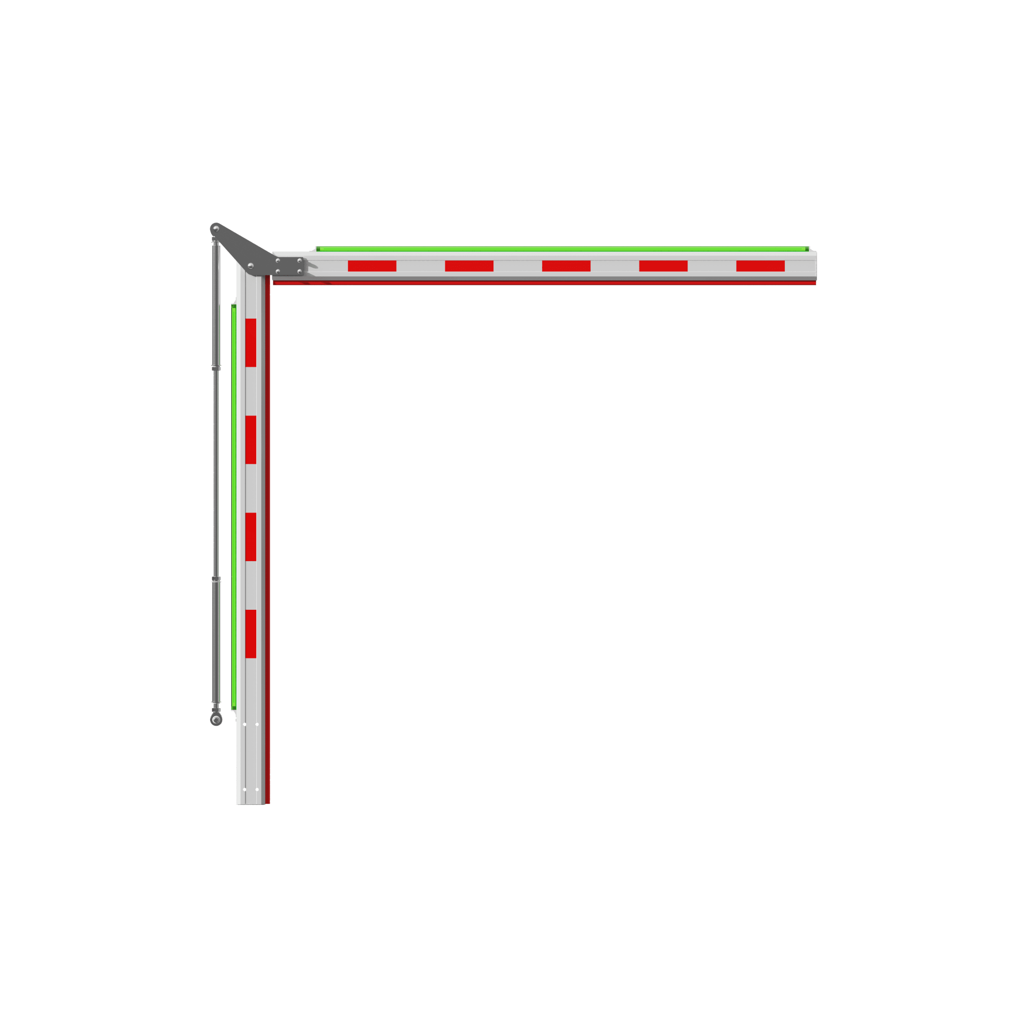 Hikvision 307500826 Brazo Articulado 4 mts (2+2) con Iluminación para Barreras Hikvision Serie DS-TMG320