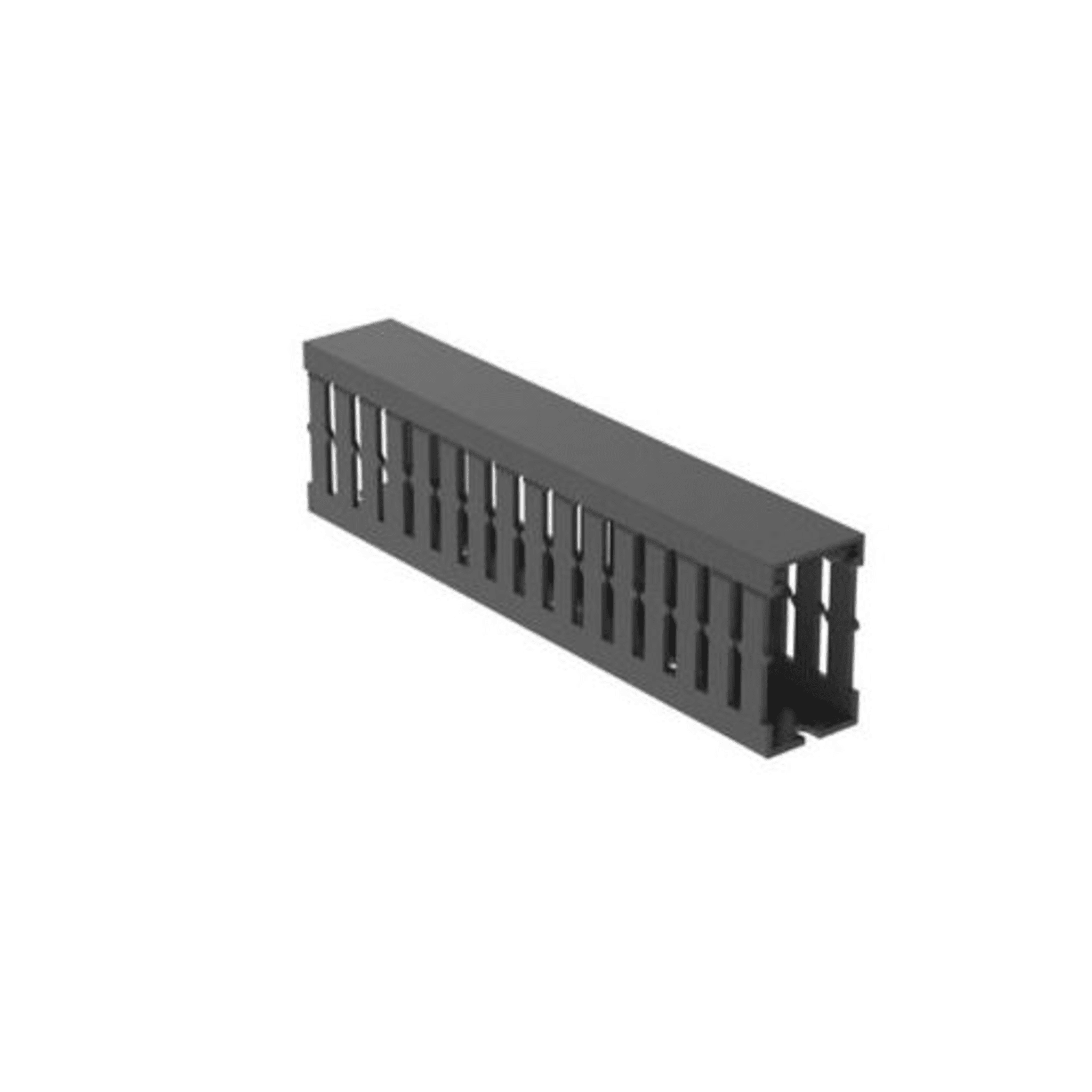Panduit fc1x2lg2 Canaleta Ranurada de PVC sin Tapa, Tipo F, 32 mm de Ancho, 53.8 mm de Alto y 2 m de Largo, Color Gris