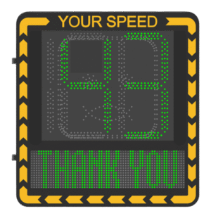 Hikvision yjp7681188rl/gle Pantalla LED de Señalización de Velocidad por Radar / Detección de Velocidad en Tiempo Real / Rango de Detección de 100 m / Hasta 32 Objetivos Detectados / Pantalla LED de Alta Visibilidad / Instalación en Carril o Later