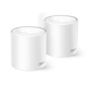 Tp-Link decox50pro2pack Kit 2 Routers Inalámbricos MESH Interior para Hogar / Doble Banda Wi-Fi 6 AX3000 Mbps / 3 Puerto Gigabit WAN/LAN / 2 Antenas Internas / Administración Mediante la App Deco (iOS, Android) / Protección HomeShield