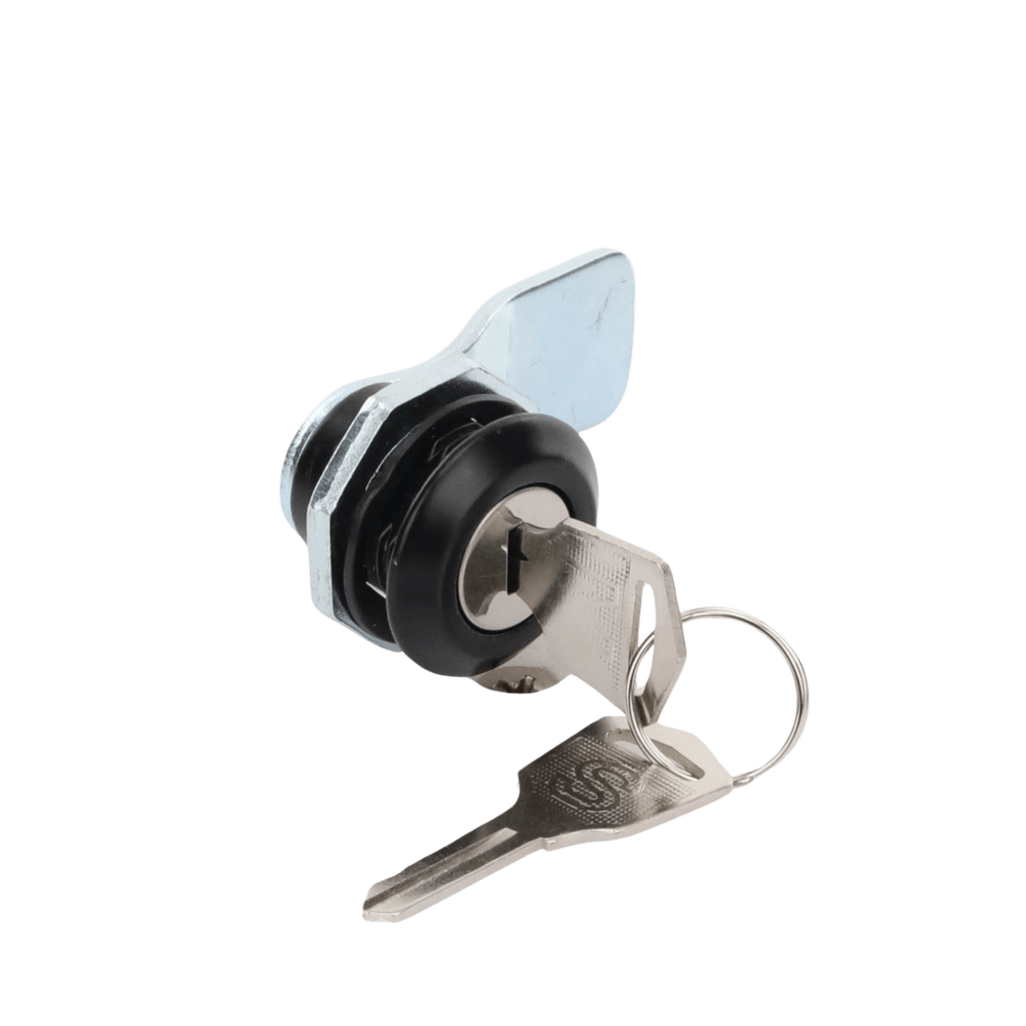 Precision pst407n Cerradura con Paleta Metálica con 2 llaves para Gabinetes de Acero.