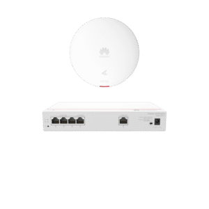 Huawei demos380ap361 Kit DEMO de Router Multi-Servicio / 1 puerto 10/100/1000 Mbps(WAN) / 4 puertos 10/100/1000 Mbps(LAN) PoE / 50W + Punto de Acceso Wi-Fi 6 / 1.775 Gbps / MU-MIMO 2x2 (2.4GH y 5GHz) / Smart Antenna más cobertura / Instalación en techo y pared