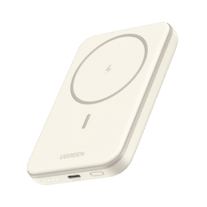 Ugreen 25207b Power Bank MagSafe de 5000mAh | 15W | Carga Inalámbrica y por Cable USB-C | Sistema de Protección Inteligente | Tecnología de Carga Rápida | Ultra Delgado | Ultra ligero | Compatible con iPhone 15/14/13/12 | Color Beige.