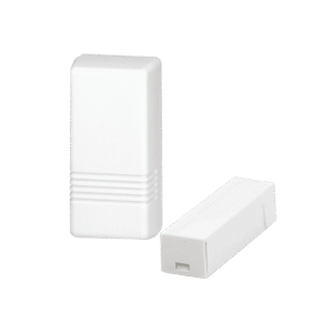 Honeywell Home Resideo 5816wmwh Transmisor Inalámbrico para Puerta/Ventana Serie 5800 / Carcasa Blanca o Marrón / Terminales Cableados Loop 1 / Reed Switches Laterales Loop 2 / Transmisión Supervisora, Sabotaje y Batería Baja / Batería Litio 3V / Progr