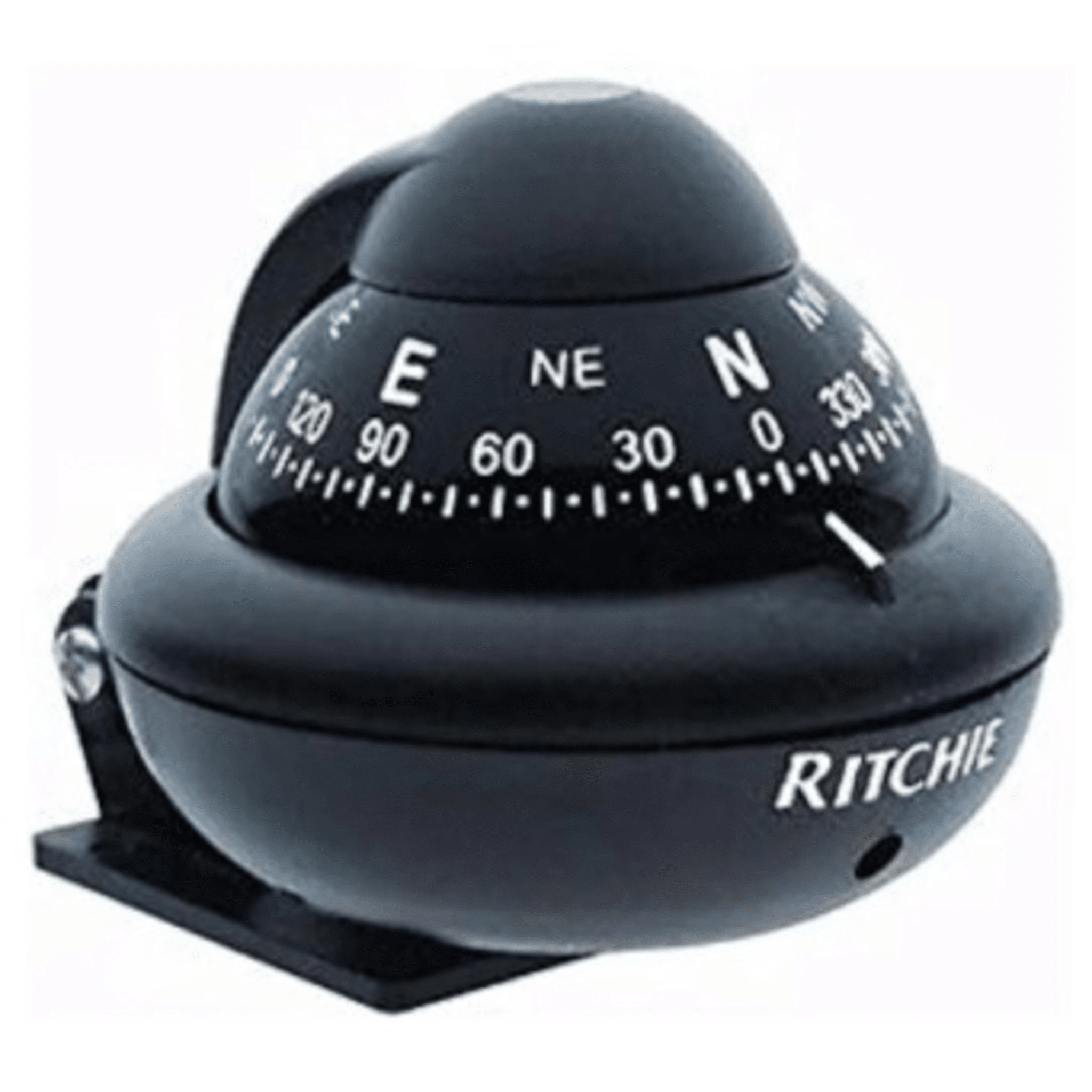 Ritchie x-10b-m Brújula Magnética RitchieSport Compass color negro / 2 Pulgadas (51 mm) Dial Directo / Alta Visibilidad / Iluminación Nocturna Verde Interna / Montaje Reversible 300 Grados / Compensadores Internos / Construcción Composite Alta