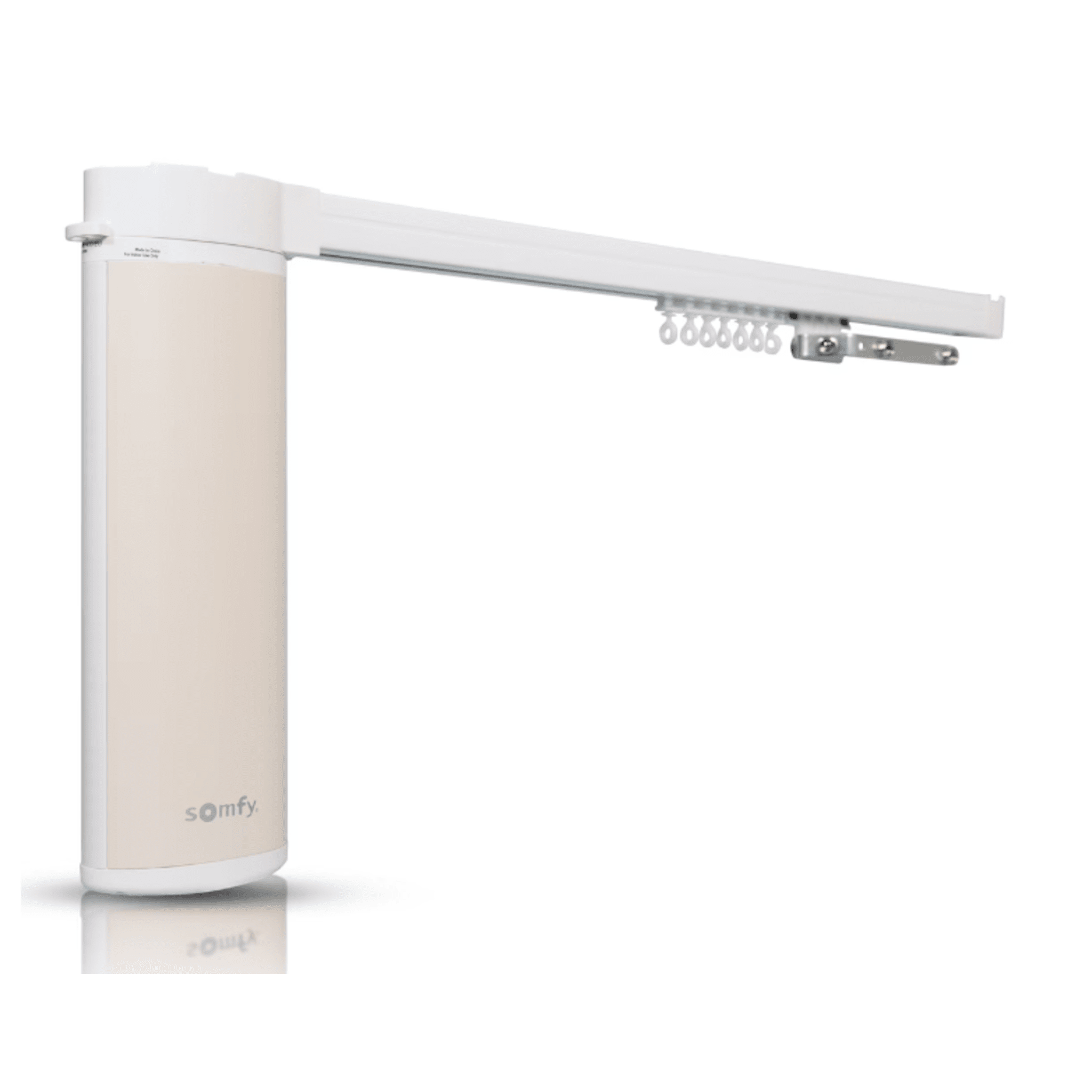 Somfy elatio35rts Kit para convertir, automatizar y controlar sus cortinas tradicionales (riel 4.8m, 65 kilos), motor inteligente. Integre con Alexa y control remoto desde su App.
