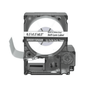 Panduit s050x150vam Casete de 175 Etiquetas Autolaminadas de 12.7 x 38.1 mm, para Cables de 4 a 8.1 mm de Diámetro, Área de Impresión Color Blanco
