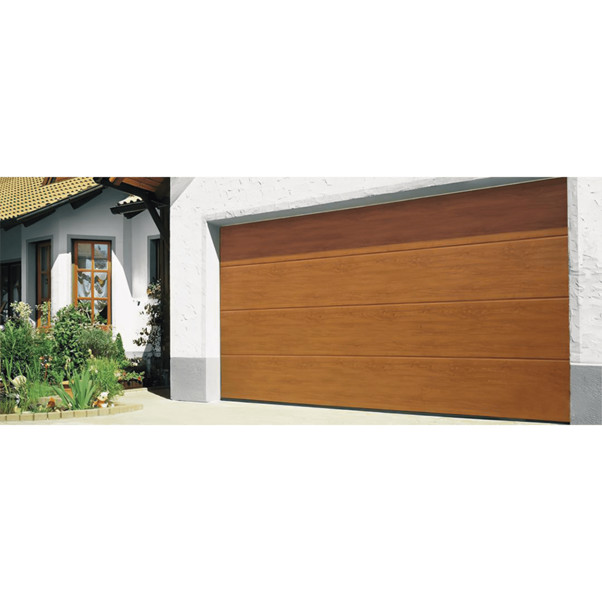 Accesspro secgar107-w Sección para puerta de Garage / Linea Central / Imitacion MADERA / Golden Oak / Para GARAGE107 / Estilo Americana.