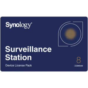 Synology clp8-e Licencias de Dispositivos de Vigilancia Synology | Paquete de 8 Licencias | Compatibilidad con Cámaras IP, Módulos de E/S, Altavoces IP | Gestión Centralizada CMS | Licencias Predeterminadas Incluidas.