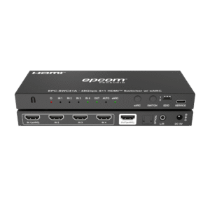 Epcom Proaudio epcswc41a Switch HDMI 4x1 | 8K@60Hz 4:2:0 | 48 Gbps | ARC/eARC | Extracción de Audio | Gestión EDID | Control CEC