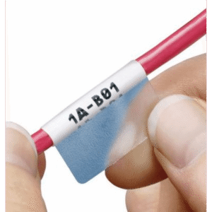 Panduit s100x650vac Casete de 50 Etiquetas Autolaminadas de 25.4 x 165.1 mm, para Cables de 12.1 a 40.4 mm de Diámetro, Área de Impresión Color Blanco