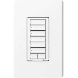 Lutron Electronics rrdw6brltp Teclado de Pared RadioRA 2 / Control de Luces y Cortinas / Botones Retroiluminados / Compatible con RF e IR / Configuración Flexible / Montaje en Pared / Diseño Elegante