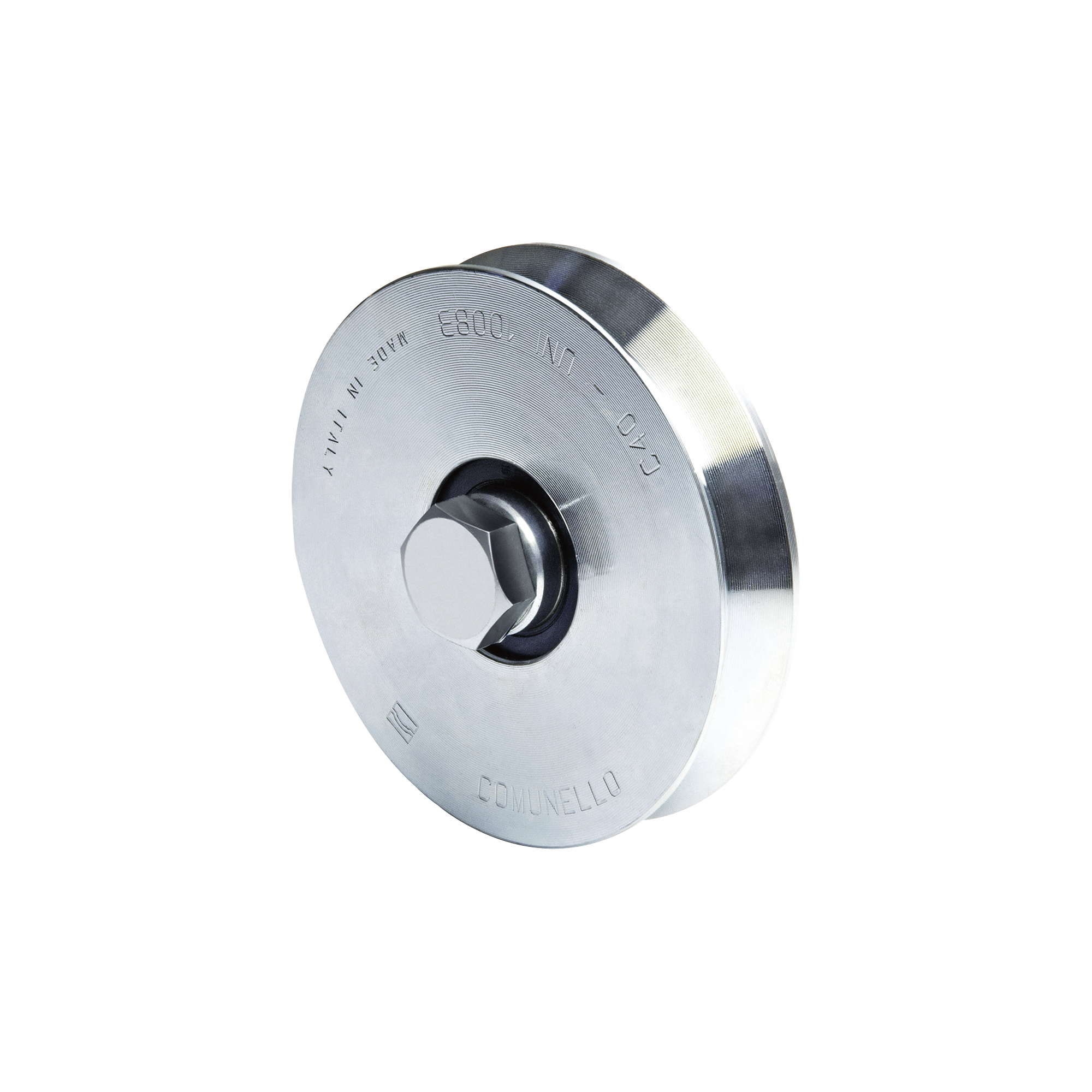 Comunello 1150-1060-001 300V / Rueda de 14cm SIN Soporte Para Puertas Corredizas de hasta 270 Kg / Canal Tipo V