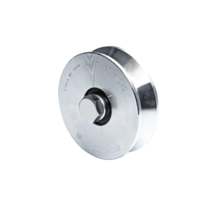 Comunello 1150-2050-001 Rueda de 12 cm SIN Soporte Para Puertas Corredizas de Hasta 450 Kg / Canal Tipo V